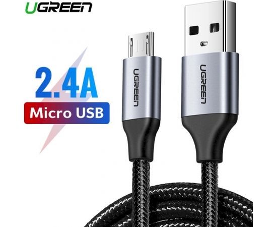 Кабель UGREEN Micro USB / QC 3.0 / 2.4A / 1м черный