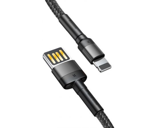 Baseus CALKLF-HG1 divpusējs USB Lightning kabelis 1.5A / 2m melns