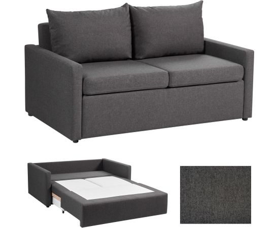 Sofa bed COLOGNE, 152x92x89cm, dark grey