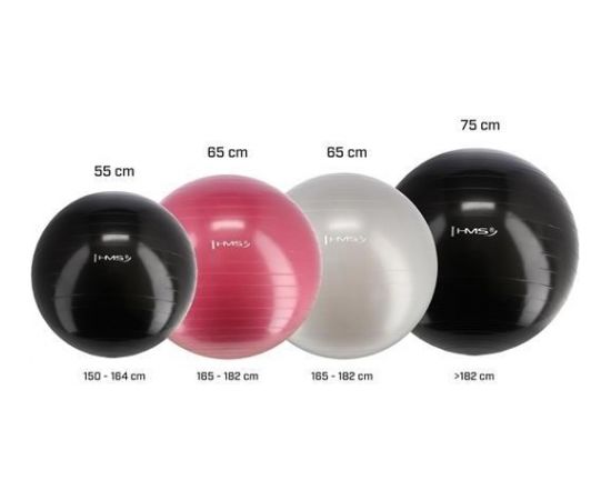 Gym Ball HMS YB01 Black, 75cm