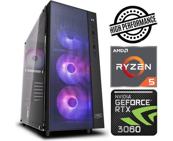 INTOP Ryzen 5 3600 8GB 480SSD M.2 NVME RTX3060 12GB no-OS