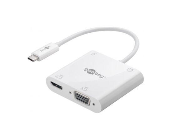 Goobay USB-C multiport adapter HDMI + VGA + PD 100 W 52418 White