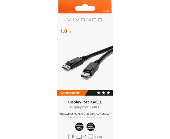 Vivanco cable DisplayPort - DisplayPort 1m (45520), black