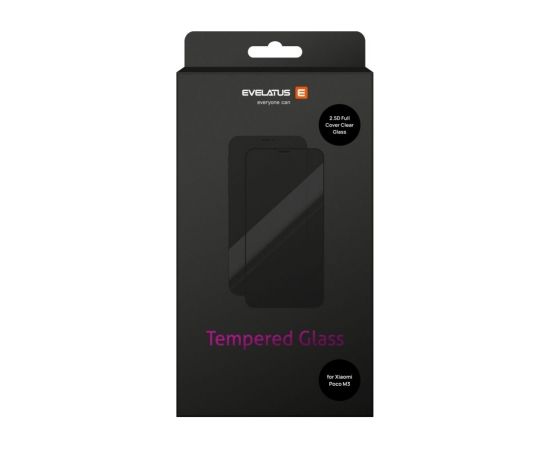 Evelatus  Xiaomi Poco M3 Print Full Cover Clear Tempered Glass