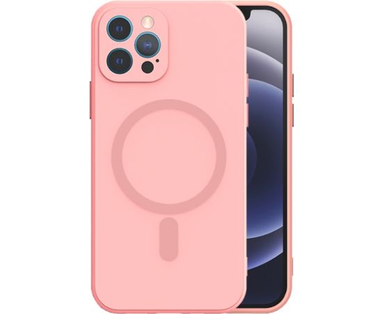 Mocco MagSilicone Soft Back Case Aizmugurējais Silikona Apvalks Priekš Apple iPhone 12 Pro Rozā