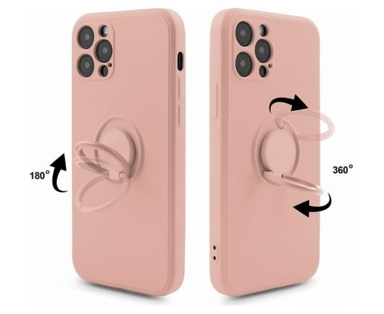 Mocco Pastel Ring Silicone Back Case Силиконовый чехол для Samsung Galaxy S22 Ultra 5G Розовый