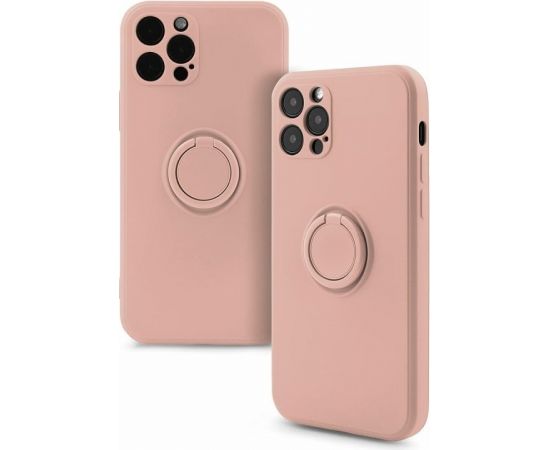 Mocco Pastel Ring Silicone Back Case Aizmugurējais Silikona Apvalks Priekš Samsung Galaxy S22 Plus 5G Rozā