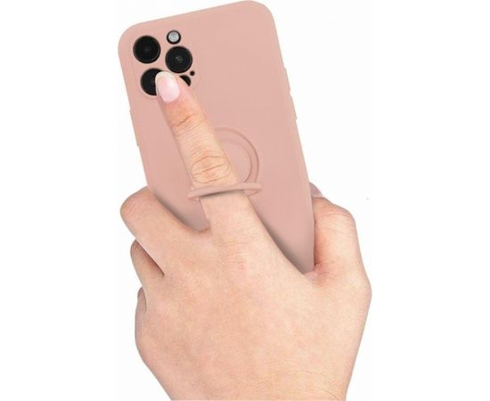 Mocco Pastel Ring Silicone Back Case Aizmugurējais Silikona Apvalks Priekš Samsung Galaxy S22 Plus 5G Rozā