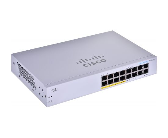 Cisco CBS110 Unmanaged L2 Gigabit Ethernet (10/100/1000) Power over Ethernet (PoE) 1U Grey