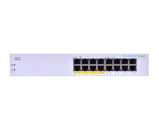 Cisco CBS110 Unmanaged L2 Gigabit Ethernet (10/100/1000) Power over Ethernet (PoE) 1U Grey