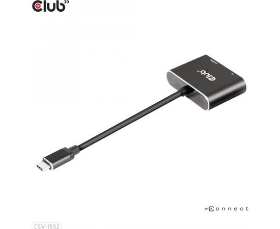 Club 3d CLUB3D MST hub USB3.2 Gen2 Type-C(DP Alt-Mode) to DisplayPort + HDMI 4K60Hz M/F