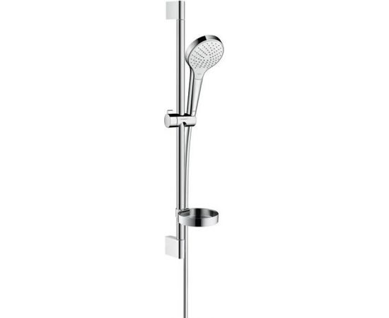 Hansgrohe Croma Select S Vario/Unica'Croma 0.65m dušas komplekts ar ziepju trauku, balts/hroms