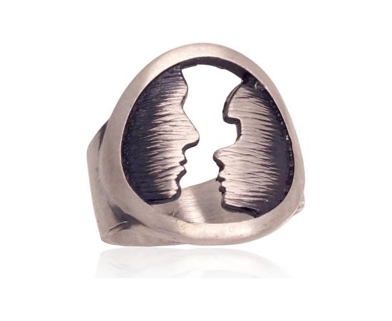 Серебряное кольцо #2101769(Matt+POx-MattBk), Серебро	925°, оксид (покрытие), Размер: 21, 6.3 гр.