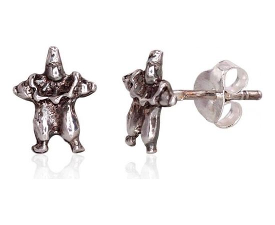 Серебряные серьги-пуссеты #2203420(POx-Bk), Серебро	925°, оксид (покрытие), 0.6 гр.