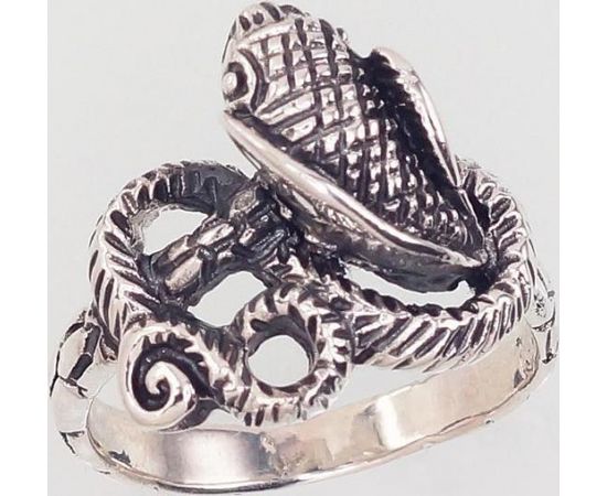 Серебряное кольцо #2101602(POX-BK), Серебро	925°, оксид (покрытие), Размер: 17, 5 гр.