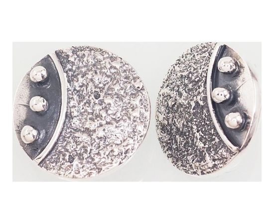 Серебряные серьги #2203023(POX-BK), Серебро	925°, оксид (покрытие), 8.5 гр.