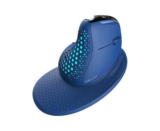 Wireless Ergonomic Mouse Delux M618XSD BT+2.4G RGB (blue)