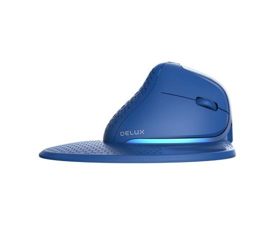 Wireless Ergonomic Mouse Delux M618XSD BT+2.4G RGB (blue)