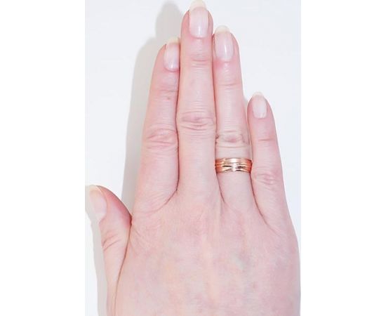 Золотое обручальное кольцо #1100545(AU-R) (Толщина кольца 6mm), Красное золото	585°, Размер: 22, 6.5 гр.