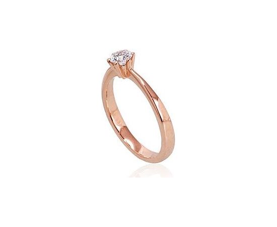 Помолвочное кольцо #1100561(AU-R)_DI, Красное золото	585°, Бриллианты (0,33Ct), Размер: 17, 2.82 гр.