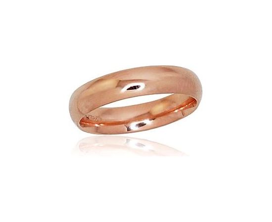 Золотое обручальное кольцо #1100726(AU-R) (Comfort fit, Толщина кольца 4.5mm), Красное золото	585°, Размер: 21, 5.55 гр.