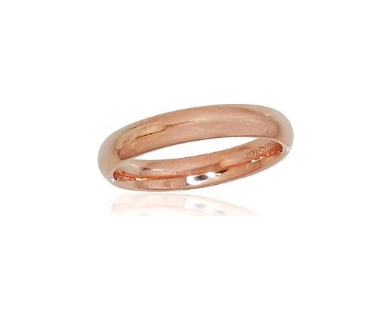 Золотое обручальное кольцо #1100725(AU-R) (Comfort fit, Толщина кольца 3.5mm), Красное золото	585°, Размер: 20, 4.31 гр.