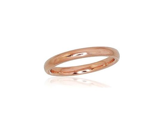Золотое обручальное кольцо #1100724(AU-R) (Comfort fit, Толщина кольца 2.5mm), Красное золото	585°, Размер: 20, 3.34 гр.