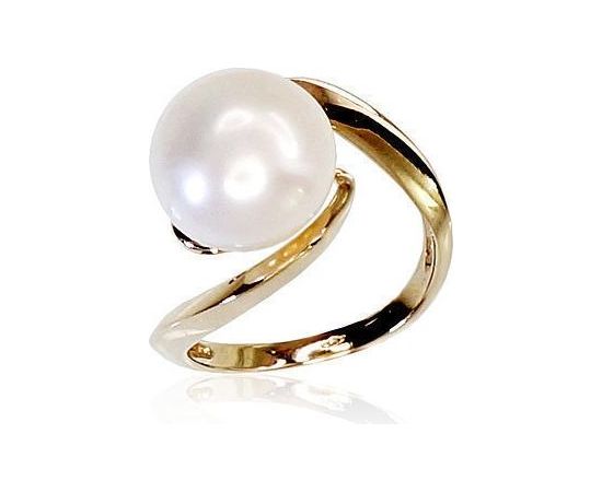 Zelta gredzens #1100117(AU-Y)_PE, Dzeltenais zelts	585°, Pērles , Izmērs: 18, 5.55 gr.