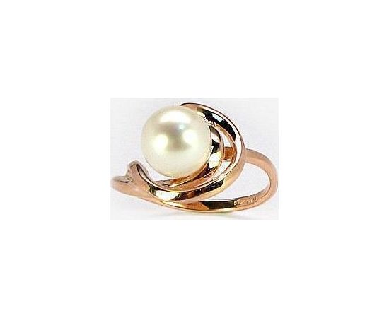 Zelta gredzens #1100047(AU-R)_PE, Sarkanais zelts	585°, Pērles , Izmērs: 20, 3.88 gr.