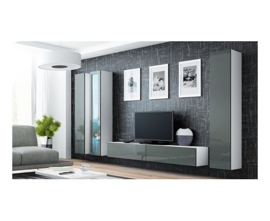 Cama Meble Cama Living room cabinet set VIGO 2 white/grey gloss