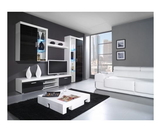 Cama Meble Cama living room storage set SAMBA B white/black gloss