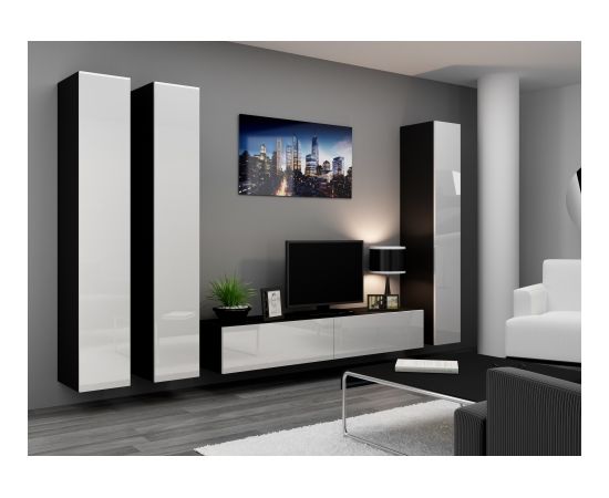 Cama Meble Cama Living room cabinet set VIGO 1 black/white gloss