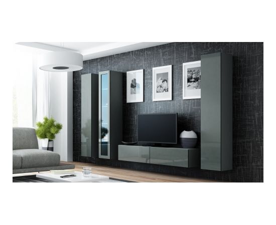 Cama Meble Cama Living room cabinet set VIGO 15 grey/grey gloss