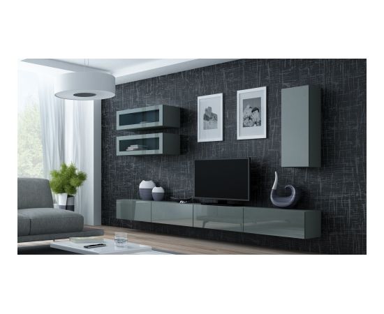 Cama Meble Cama Living room cabinet set VIGO 11 grey/grey gloss