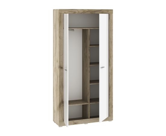 Tuckano Wardrobe 106x210x37 WARSAW craft oak/white gloss