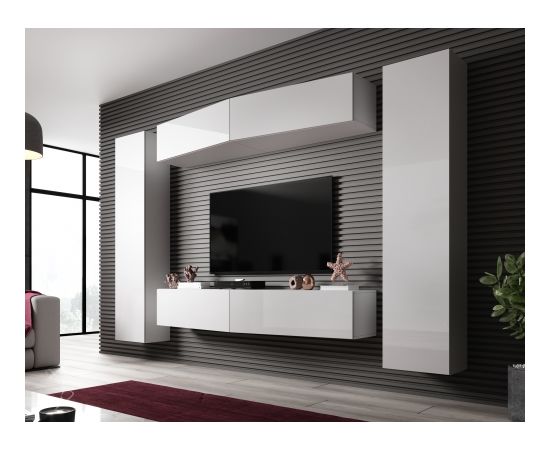 Cama Meble Cama Living room cabinet set VIGO SLANT 7 white/white gloss