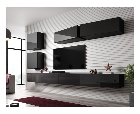 Cama Meble Cama Living room cabinet set VIGO SLANT 5 black/black gloss