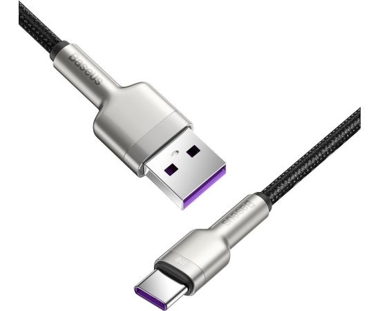 Cable USB2.0 A plug - USB C plug 1.0m black 66W Cafule BASEUS