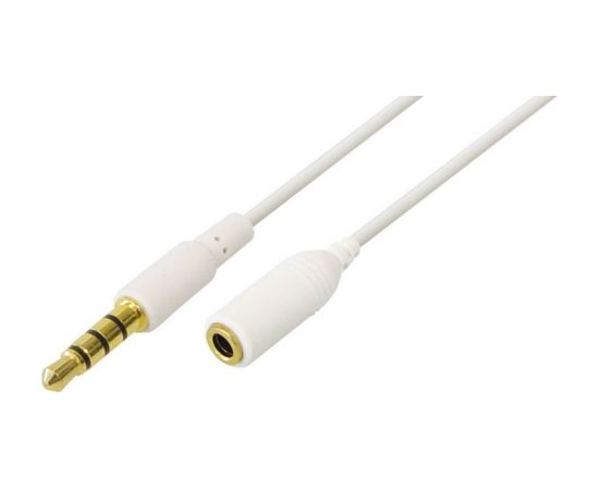 Goobay Kabelis 3.5mm 4pin spraudnis - 3.5mm 4pin ligzda 3m stereo, balts