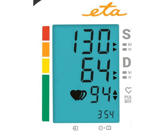 ETA Upper Arm Blood Pressure Monitor ETA229790000 Memory function, Number of users 2 user(s)