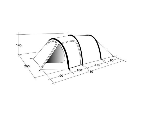 Outwell Earth 4 Blue, kempinga telts 4 personām