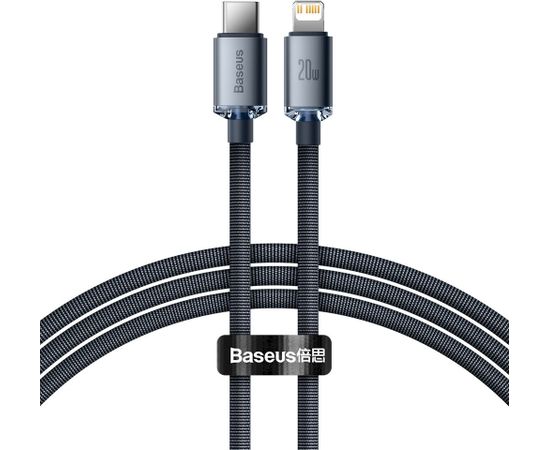 Baseus crystal shine series fast charging data cable USB Type C to Lightning 20W 1.2m black (CAJY000201)