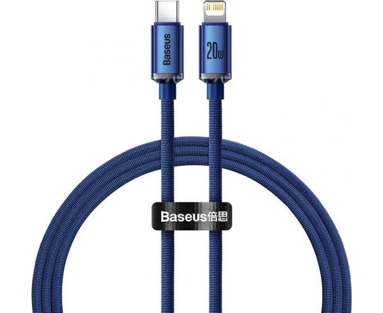 Baseus Crystal cable USB-C to Lightning, 20W, 1.2m (blue)