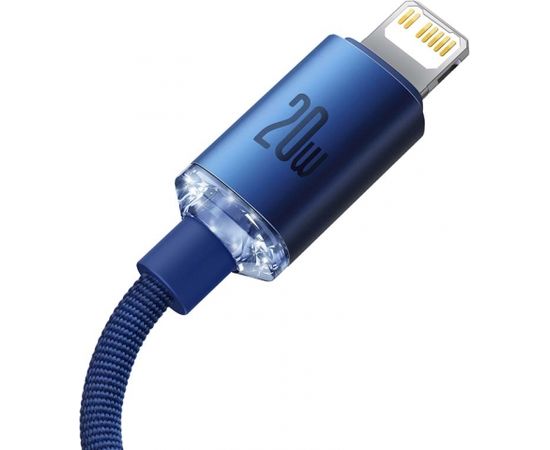 Baseus Crystal cable USB-C to Lightning, 20W, 1.2m (blue)