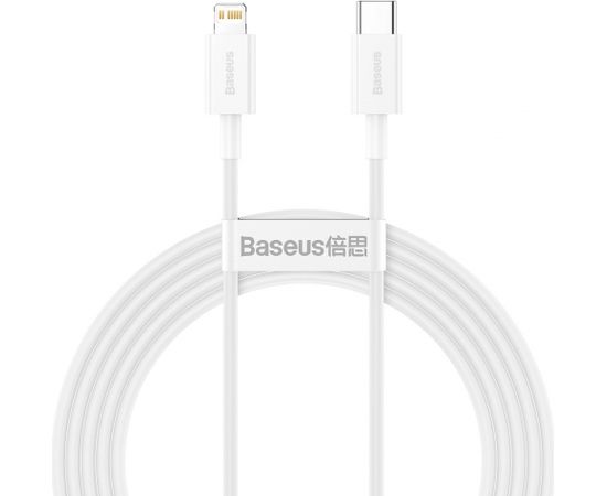 Baseus Superior Series Cable USB-C to Lightning, 20W, PD, 2m (white)