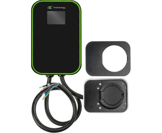 Green Cell EV Charger PowerBox 22kW charger with Type 2 socket and RFID for charging electric cars and Plug-In hybrids, 32 A