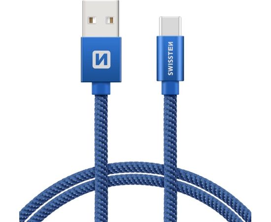 Swissten Textile Universāls Quick Charge 3.1 USB-C Datu un Uzlādes Kabelis 1.2m