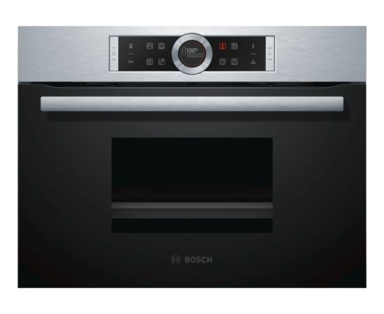 Bosch Serie 8 CDG634AS0 steam oven Small Black, Stainless steel Buttons, Touch