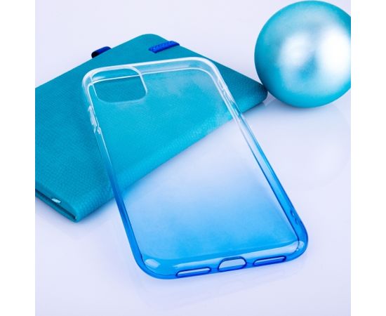 Fusion Gradient case силиконовый чехол для Samsung A125 / M127 Galaxy A12 / M12 прозрачно - синий