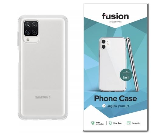 Fusion ultra clear series 2 mm silikona aizsargapvalks Samsung A125 Galaxy A12 caurspīdīgs (EU Blister)